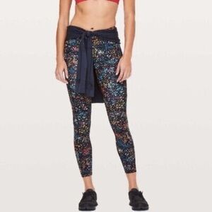 Lululemon Fast Free Tight Size 4 FLMI Flowerescent Mult Reflective 7/8